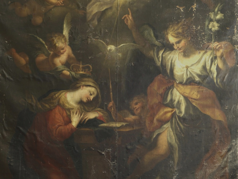 Presentazione del restauro "Annunciazione" di Domenico Piola