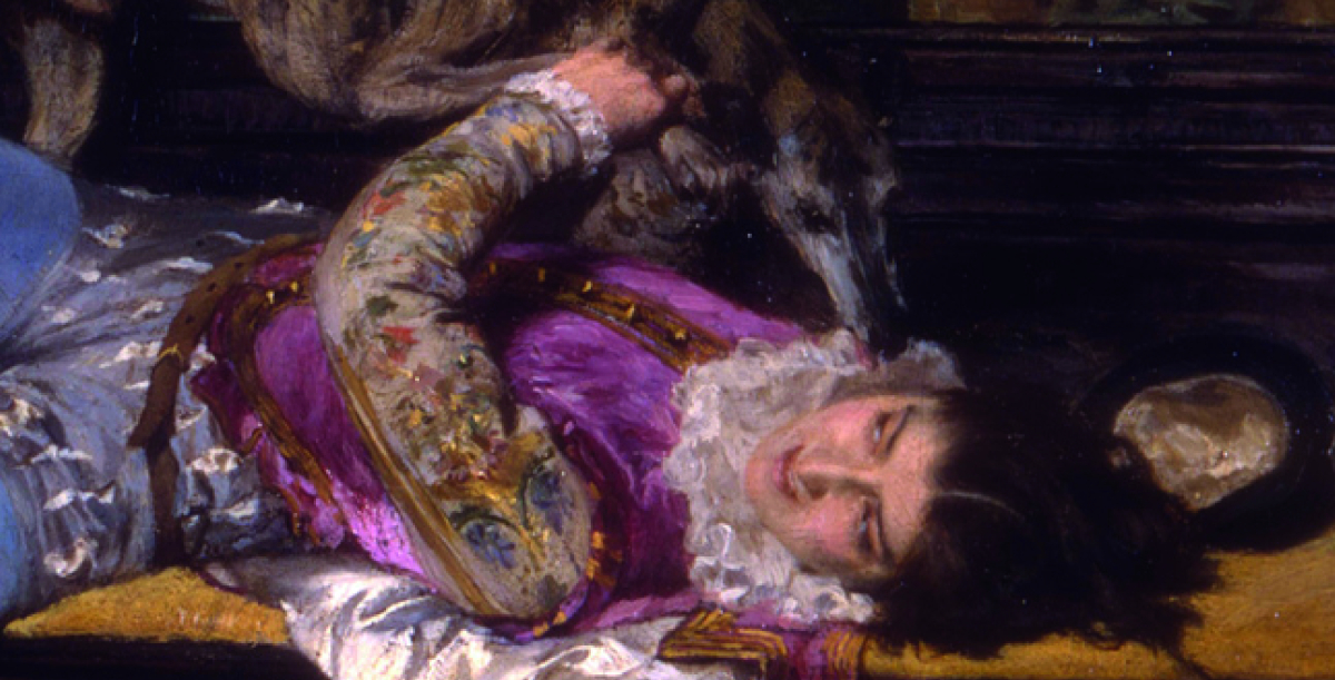 "Il Paggio. Giochi col levriero" di G. Boldini 