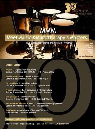 "Meet Music&Musictherapy's Masters" workshop - Festival Musicale del Mediterraneo