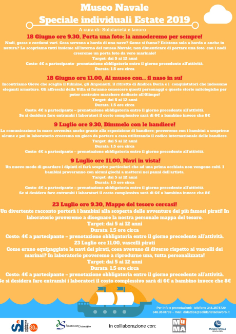 Attività ludiche per bambini, individuali e centri estivi 2019