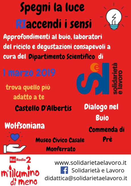 M'illumino di meno. Spegni la luce, riaccendi i sensi.