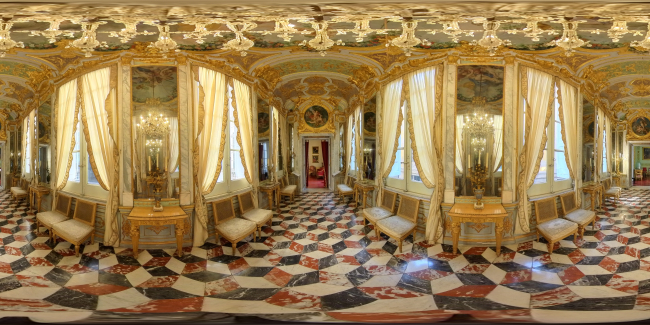 Galleria degli specchi, secondo piano nobile