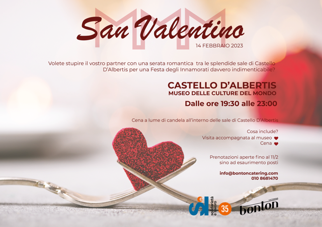 San Valentino a Castello D’Albertis. Cena romantica e visita accompagnata