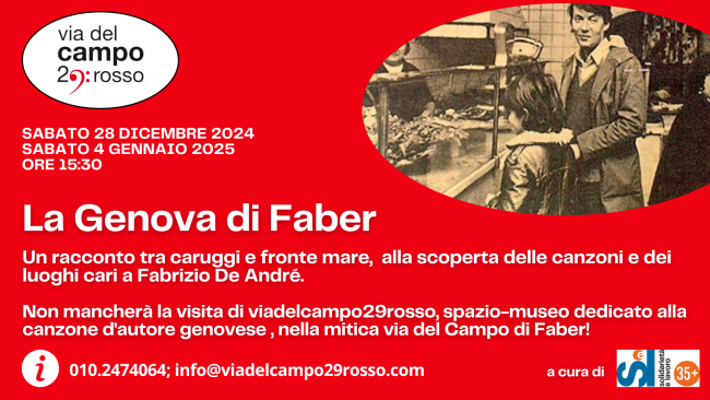 La Genova di Faber. Passeggiata a tema musicale nella Città Vecchia sulle orme di F. De André