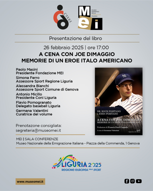 A cena con Joe DiMaggio – memorie di un eroe italo americano