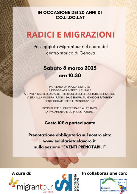 Radici e migrazioni. Migrantour speciale 8 marzo