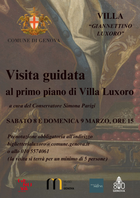 Visita guidata al primo piano di Villa Luxoro