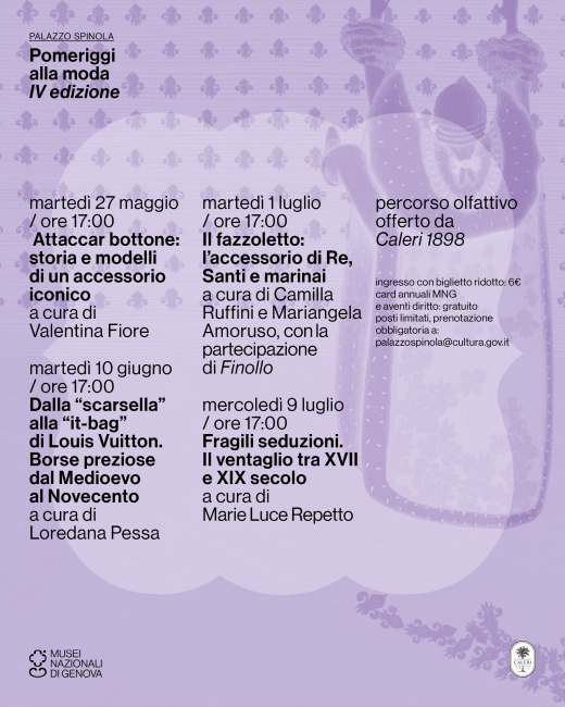 Pomeriggi alla moda. La Moda protagonista a Palazzo Spinola