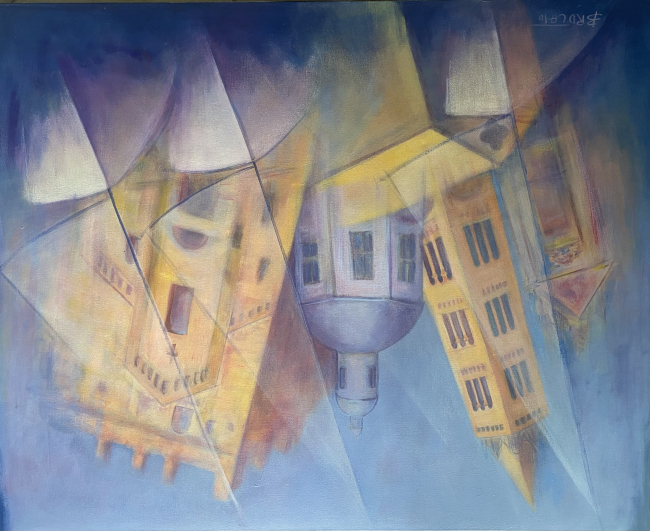 PREFETTURA - ROSA BROCATO - Varazze, acrilico su tela  80 x 100 cm, 2019