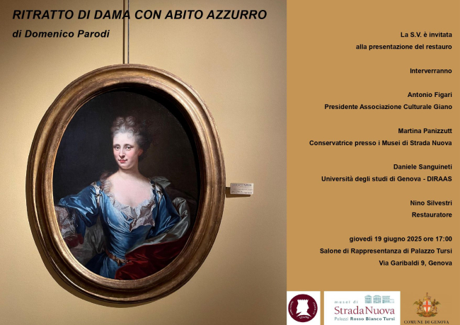 Ritratto di dama con abito azzurro