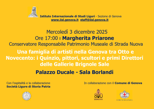 Una famiglia di artisti nella genova tra Otto e Novecento: i Quinzio, pittori, scultori e primi Direttori delle Gallerie Brignole Sale 