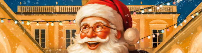 Babbo Natale e Palazzo Tursi sullo sfondo