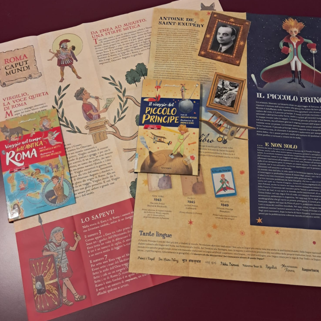 Viaggio nel tempo dell'Antica Roma di Antonella Botti e Il viaggio del Piccolo Principe di Anselmo Roveda