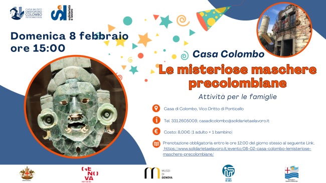 Carnevale a Casa Colombo: le misteriose maschere precolombiane