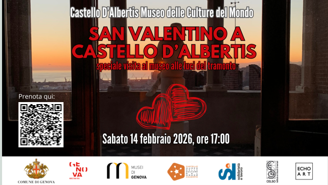 San Valentino a Castello D'Albertis. Speciale visita alle luci del tramonto