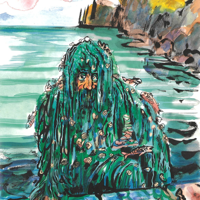 L'uomo verde d'alghe dall'Atlante dei Mostri e degli Spaventi (Giralangolo)