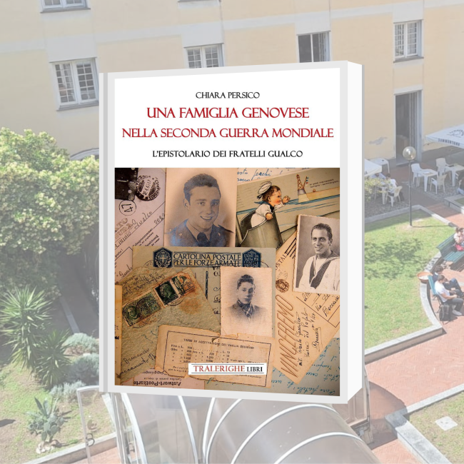 La copertine del libro "Una famiglia genovese nella Seconda Guerra Mondiale"