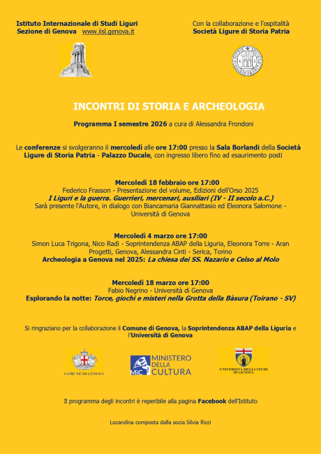 Gli incontri dell'Istituto Internazionale di Studi Liguri