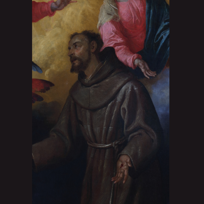 Particolare della Pala d'altare: San Francesco