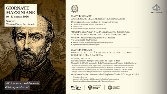 Giornate Mazziniane 2026 
