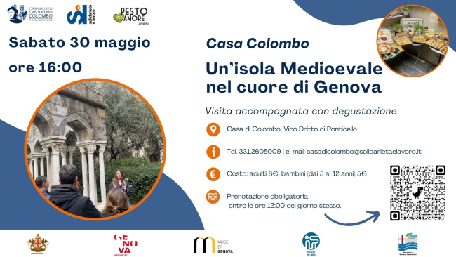“Un’isola medioevale nel cuore di Genova”. Visita accompagnata con degustazione