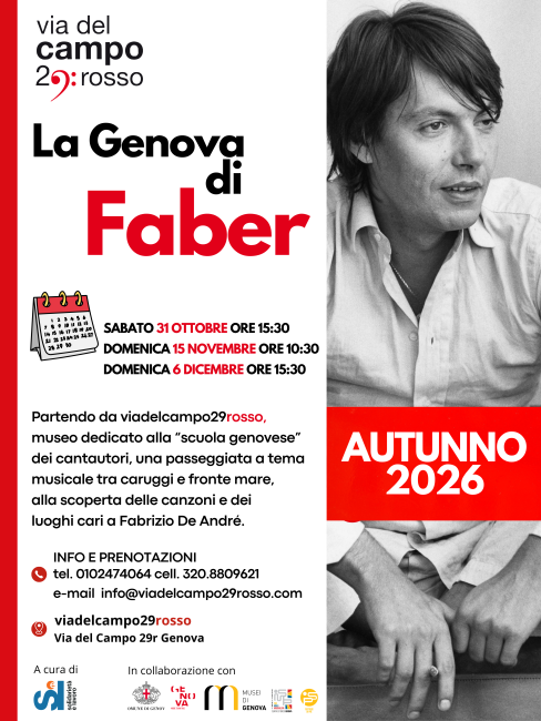 La Genova di Faber.  Passeggiata nella Città Vecchia sulle orme di Fabrizio De André