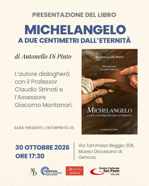 Michelangelo. A due centimetri dall'eternità. Presentazione di volume